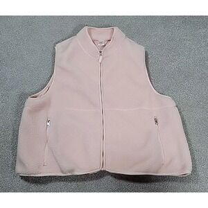 Shiny By Nature Pink Women's Zip up Vest w/pockets -2xl‎ polyester